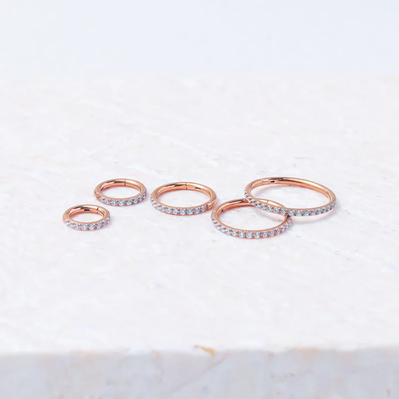 Eternity Crystal Cartilage Hoop Earrings | 16g