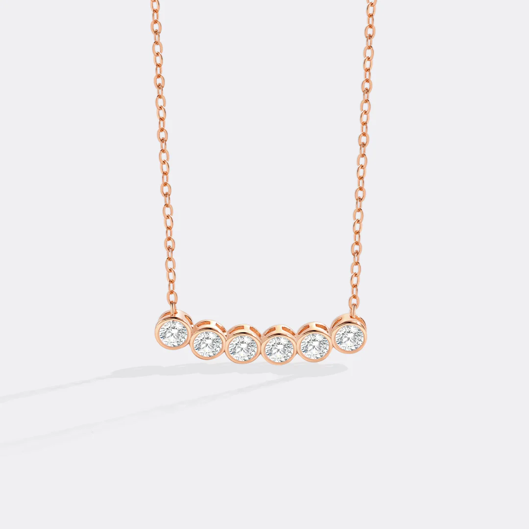 Classic Bezel-Set Diamond Necklace