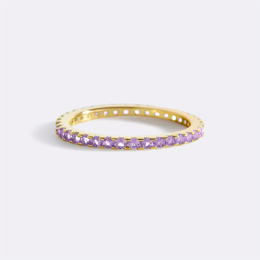 June Birthstone Eternity Stacking Ring