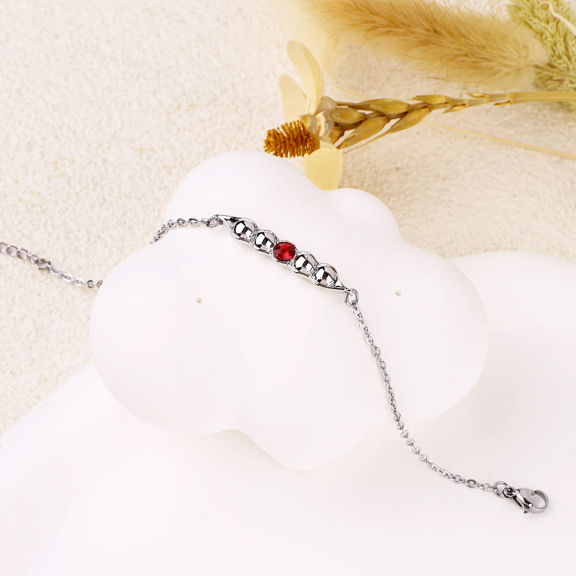 Peas in a Pod Birthstone Bracelet