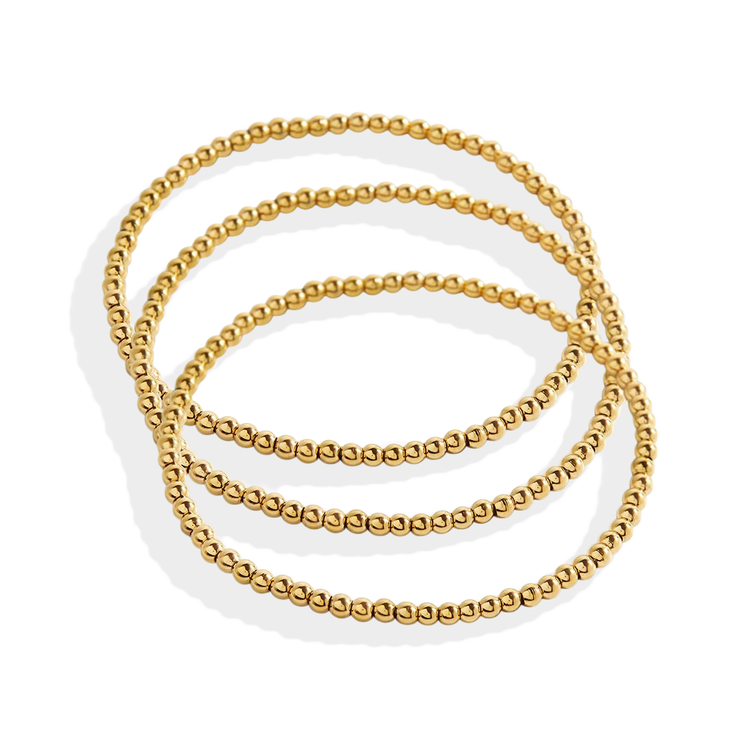 3mm Beaded Bracelet Stacking Set