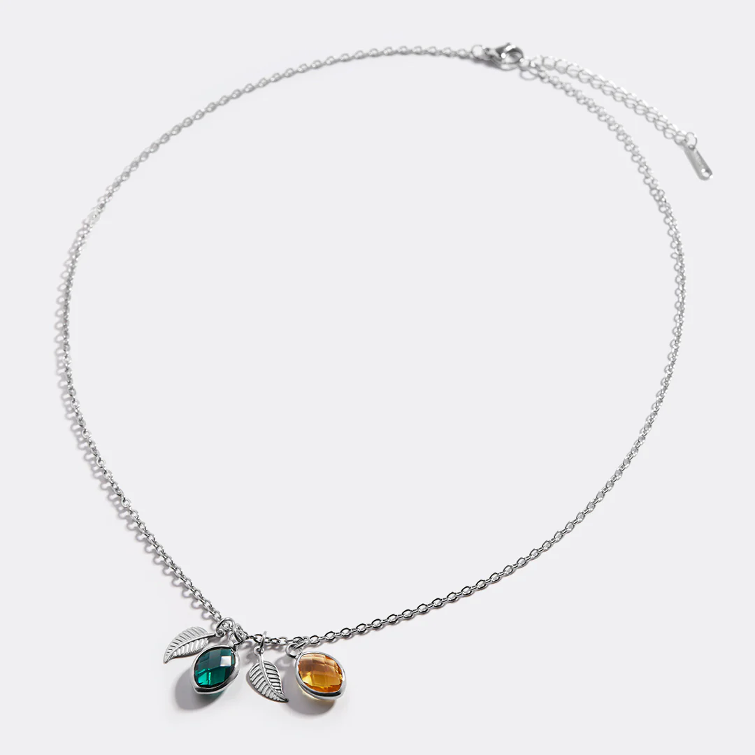 Family Birthstone Cluster Necklace