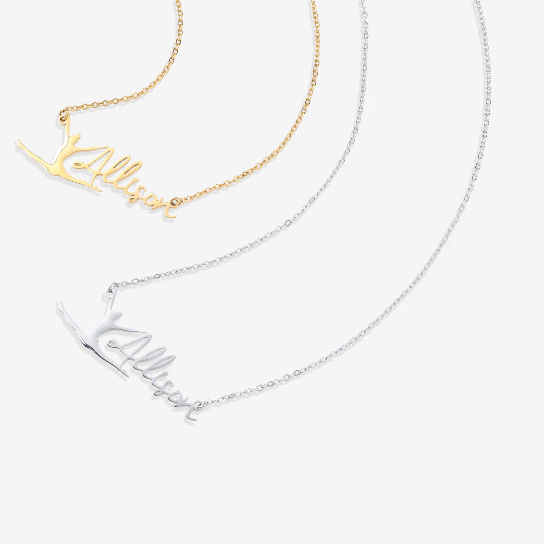 Custom Gymnast Name Pendant