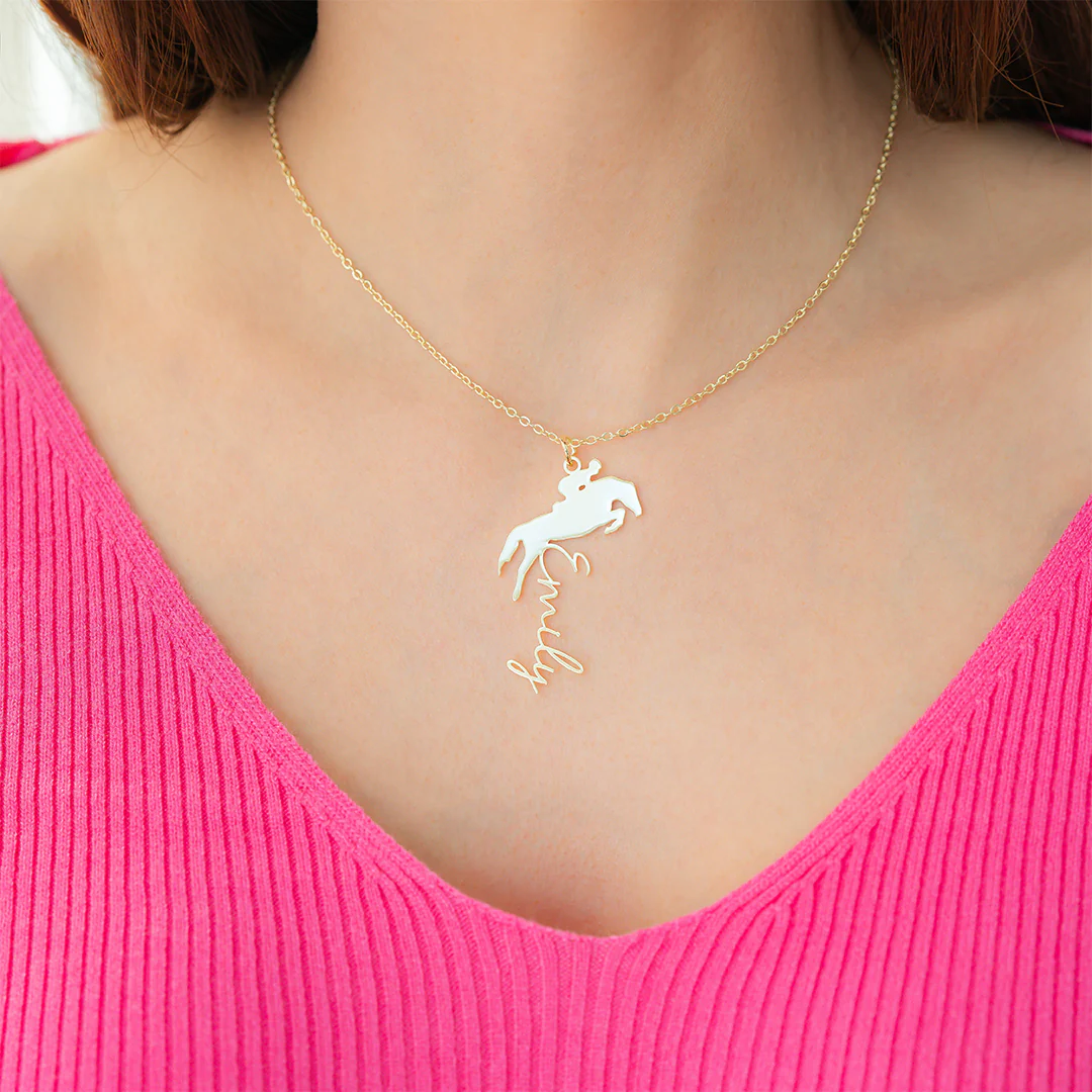 Equestrian Name Necklace