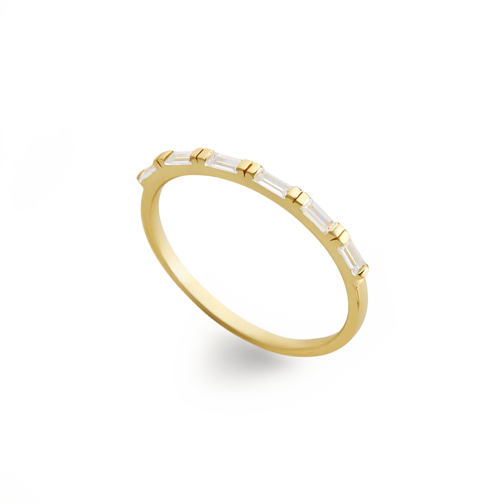 Baguette White Diamond Ring
