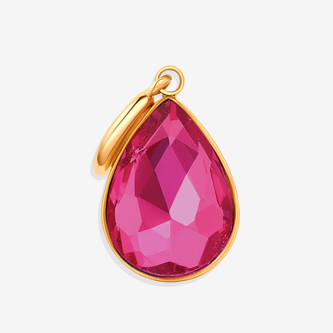 Teardrop Birthstone Charm