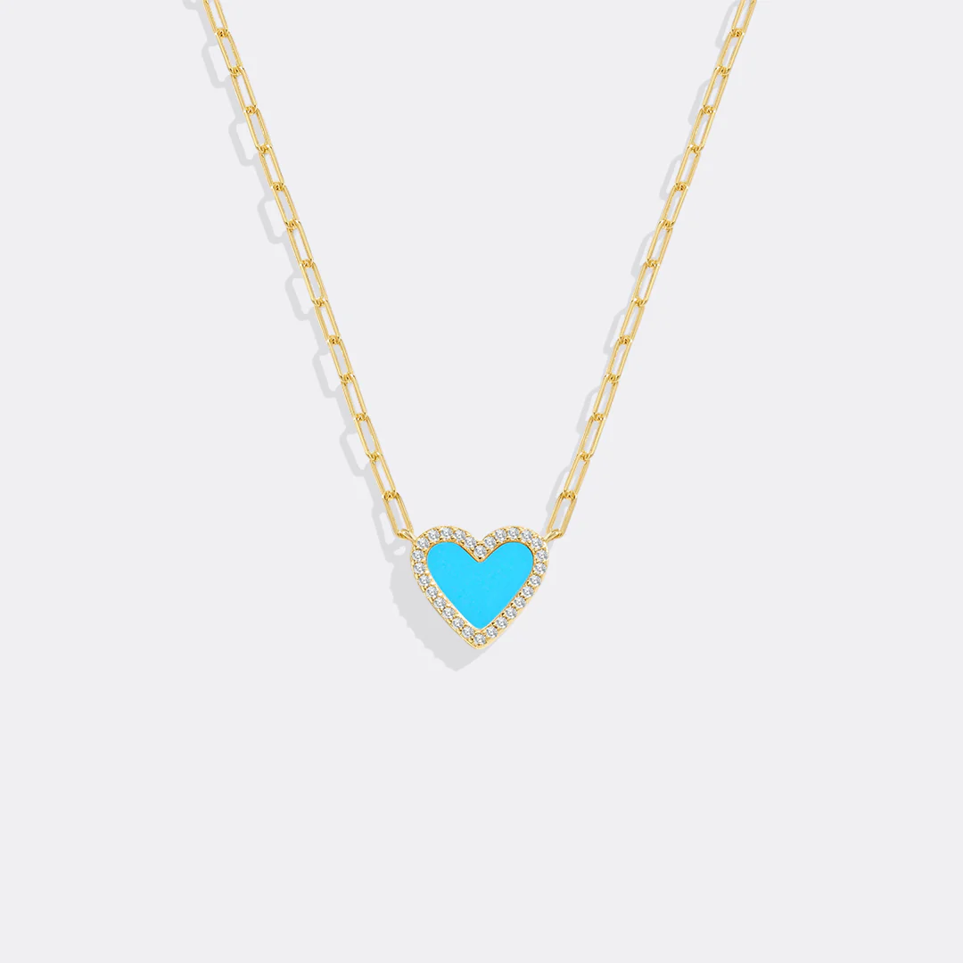 Dainty Heart Paperclip Necklace