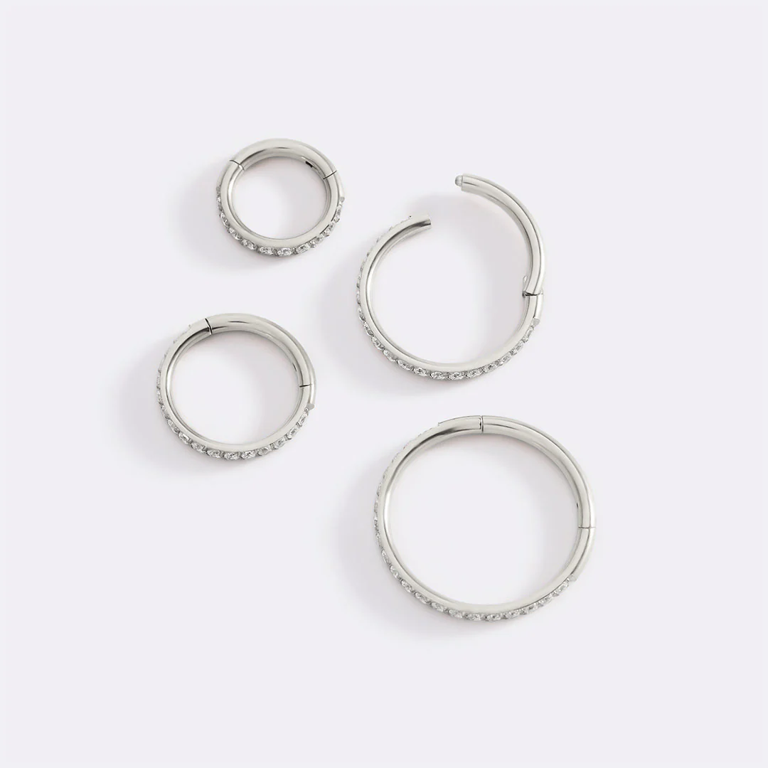 Eternity Crystal Cartilage Hoop Earrings | 16g