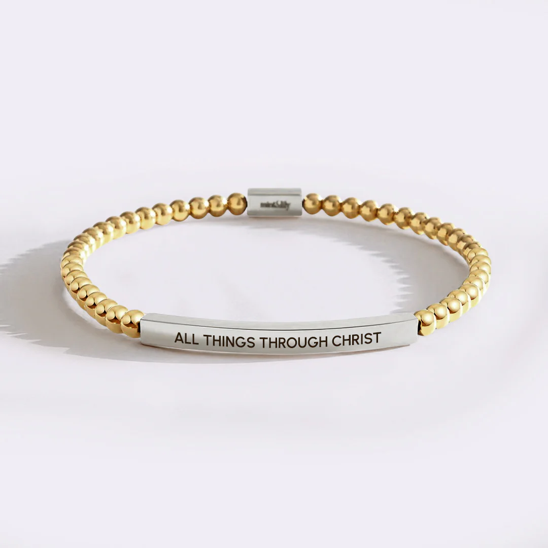 All Things Through Christ Beaded Inspire Bracelet