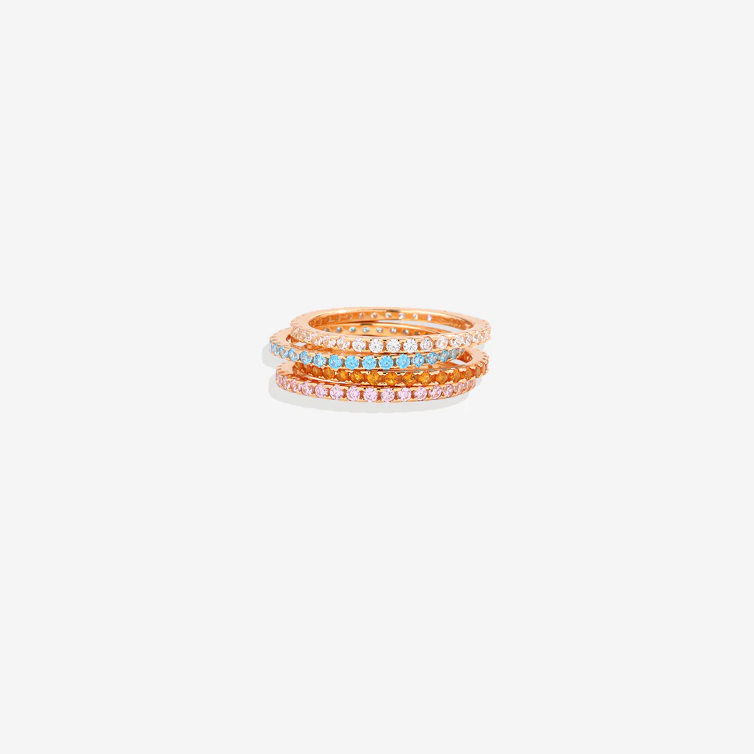 July Birthstone Eternity Stacking Ring
