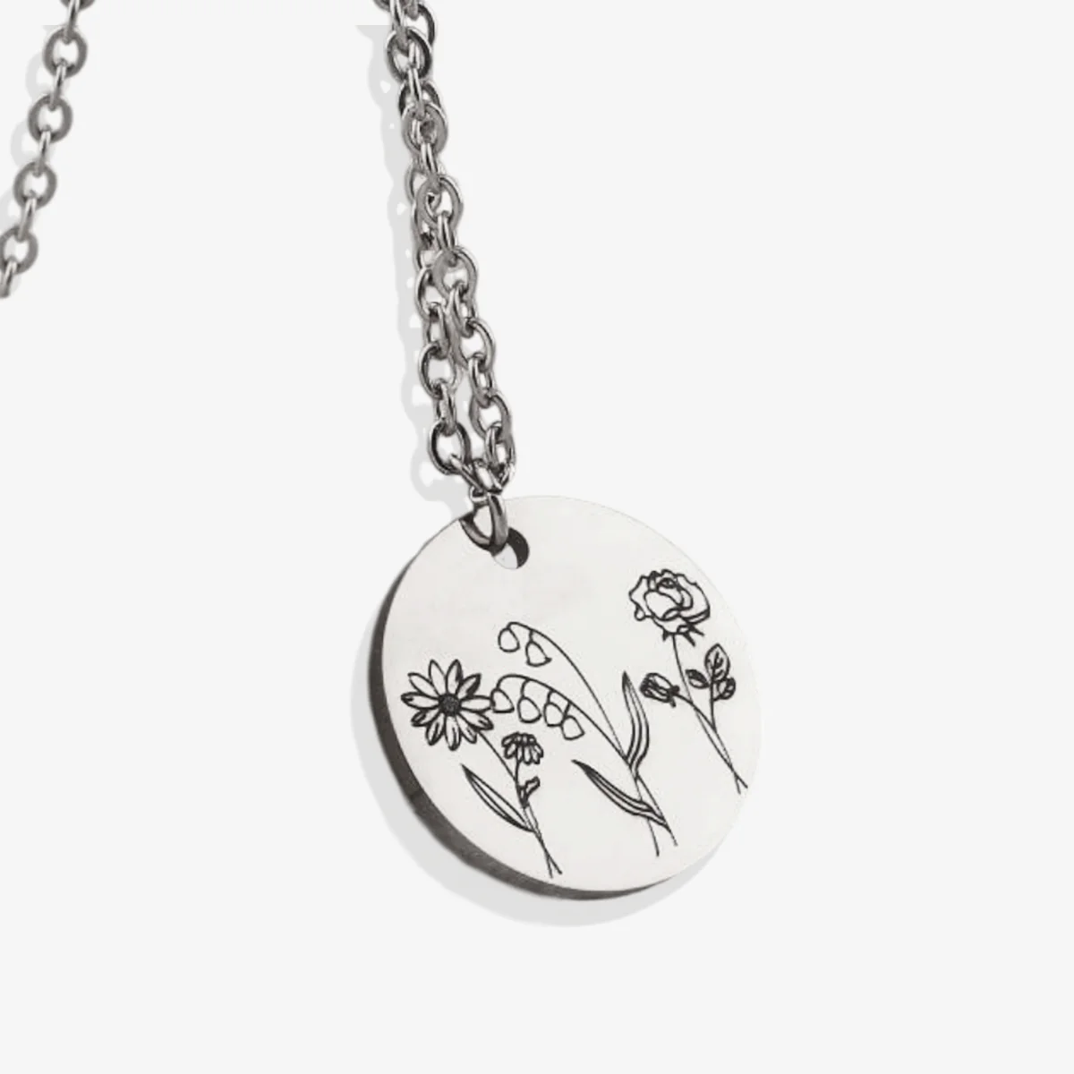 Birth Flower Bouquet Necklace