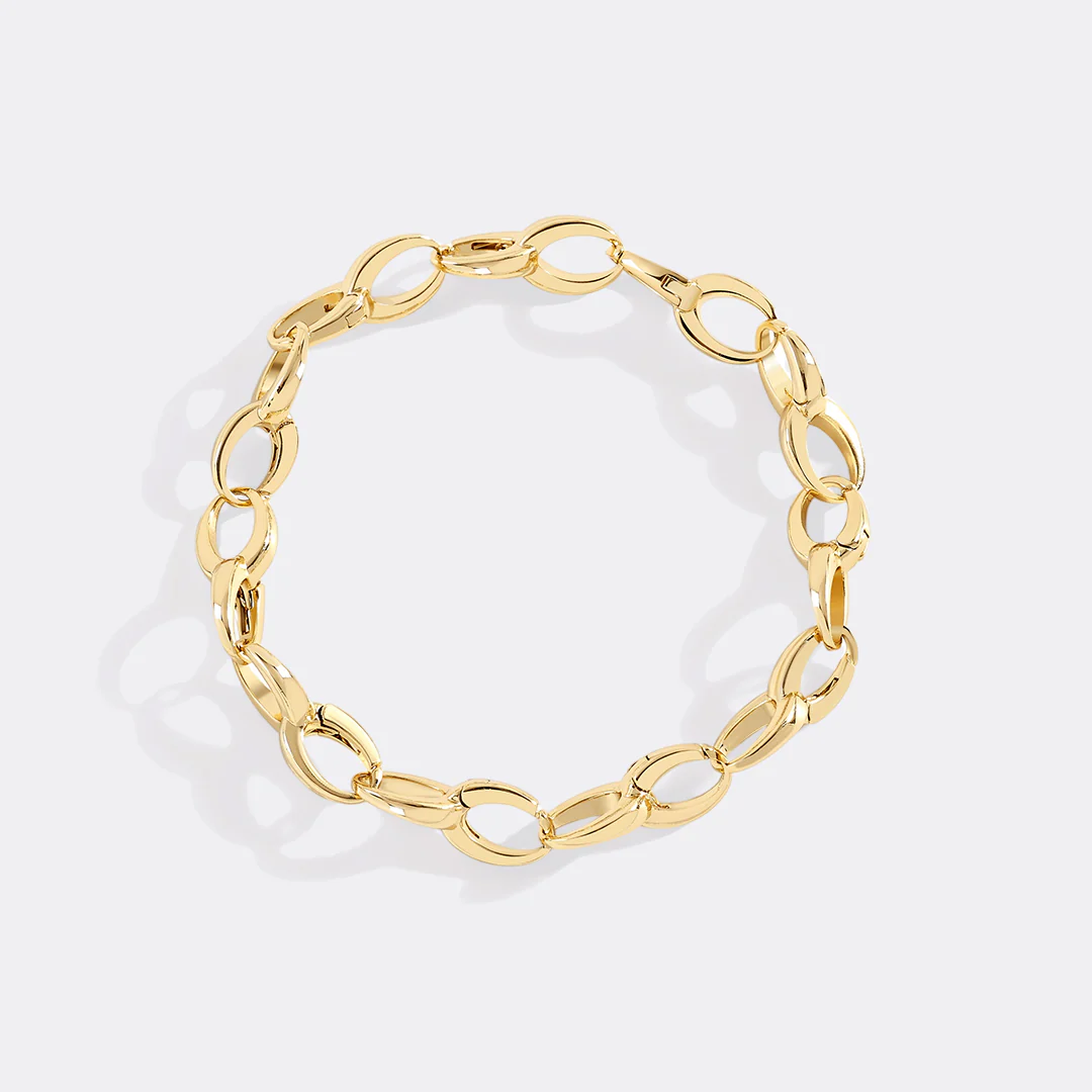 Bold Cable Link Charm Bracelet