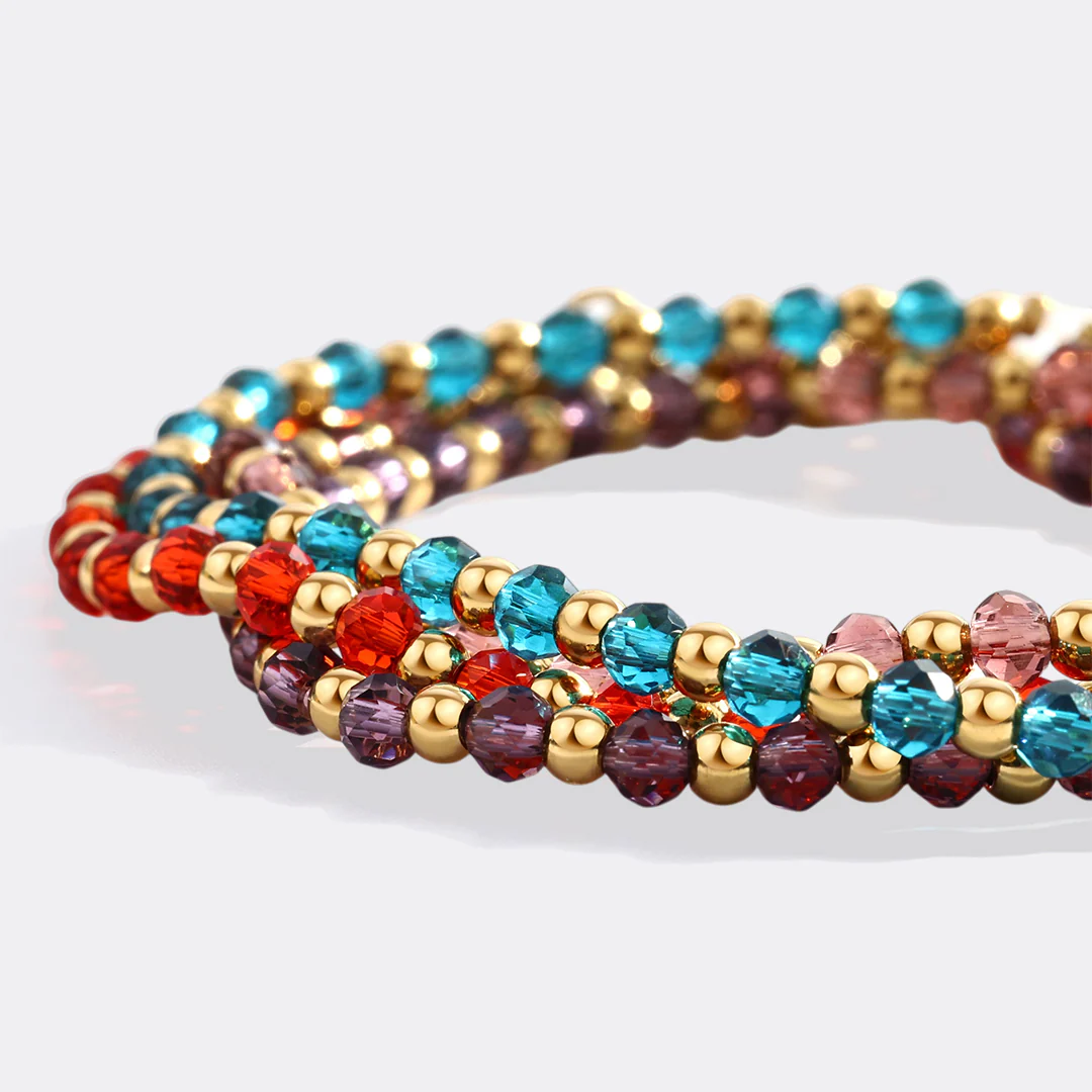 Birthstone and Gold Bead Bracelet