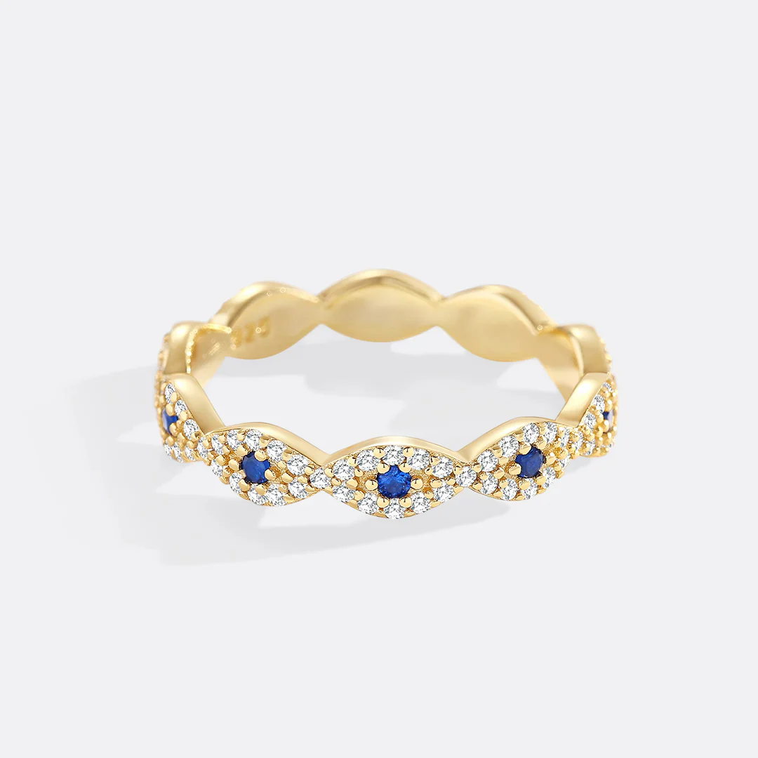 Pave Evil Eye Ring