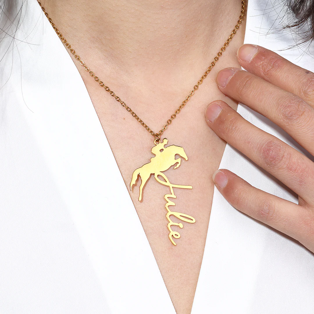 Equestrian Name Necklace