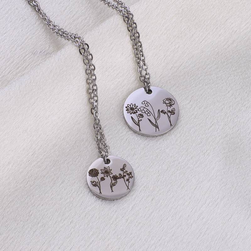 Birth Flower Bouquet Necklace