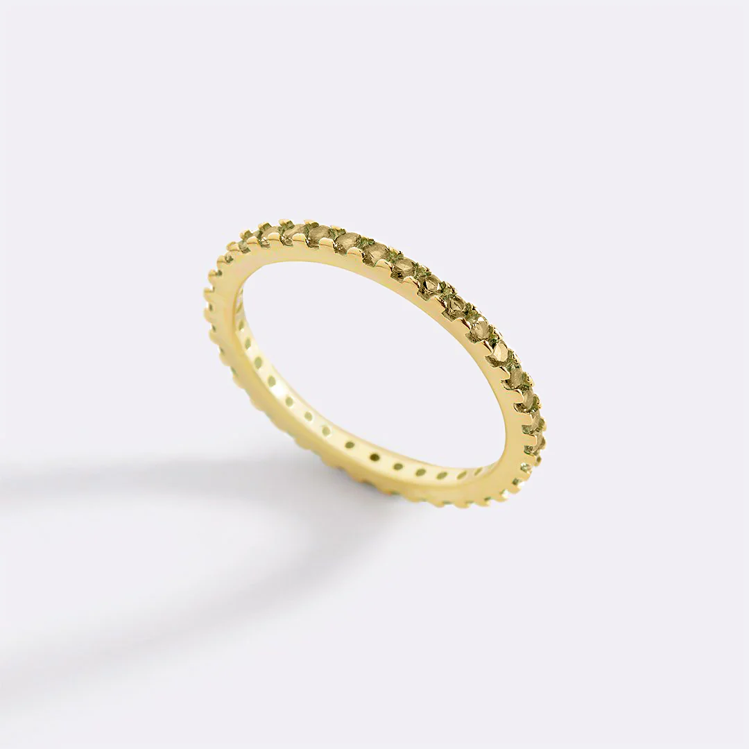 August Birthstone Eternity Stacking Ring
