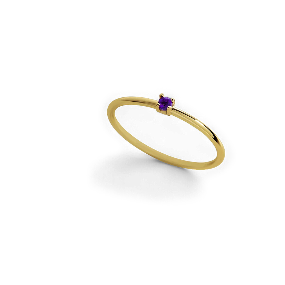 Super Dainty Birthstone Stacking Ring
