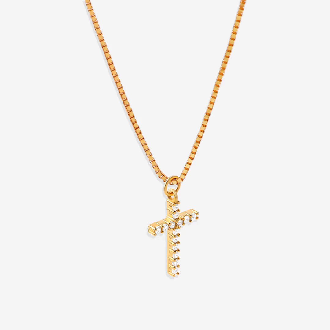 Pave Cross Necklace