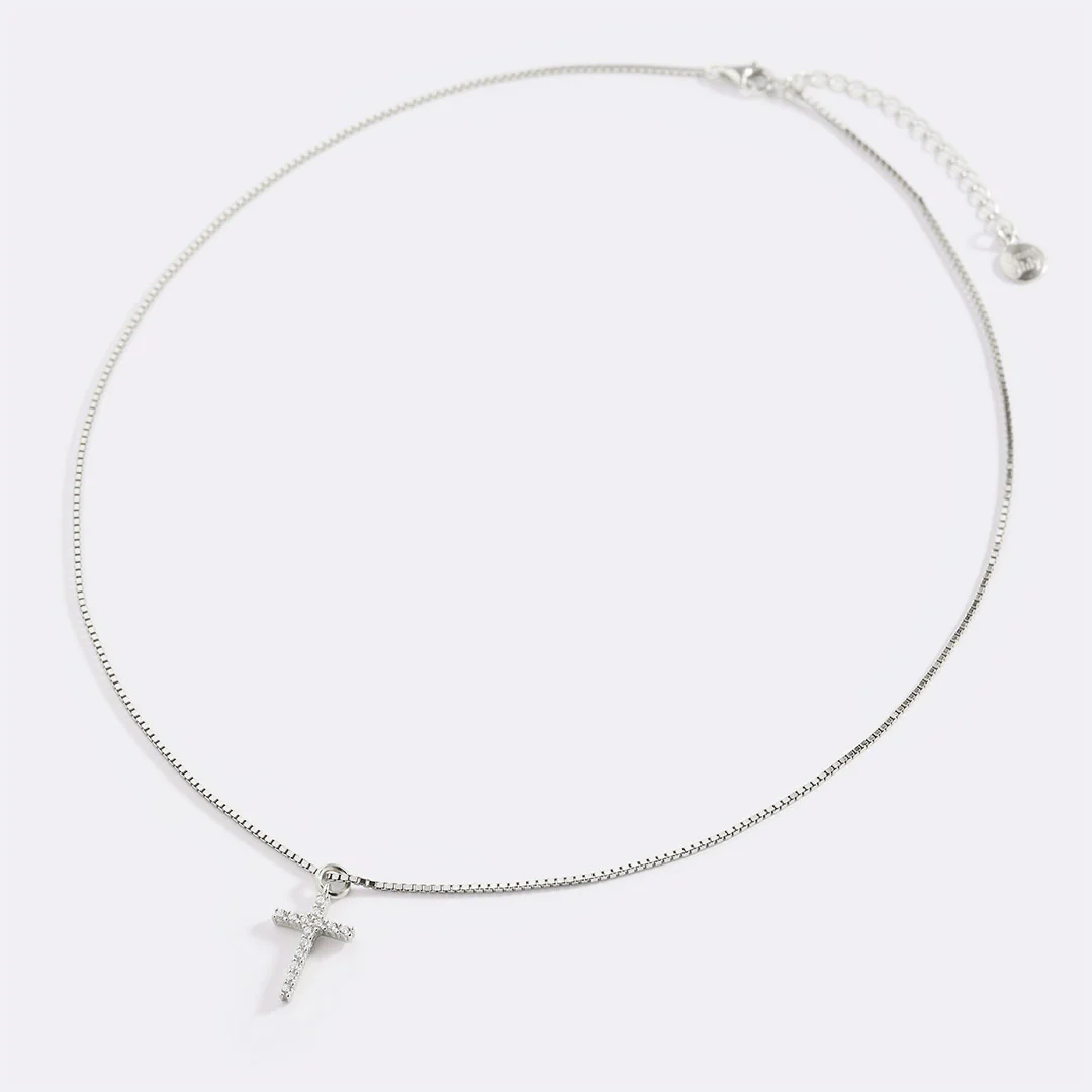 Pave Cross Necklace