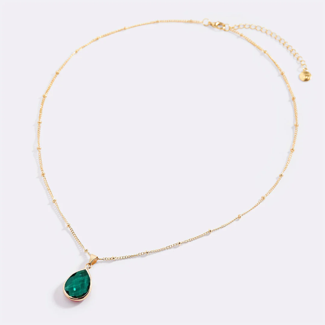 Birthstone Drop Pendant Necklace