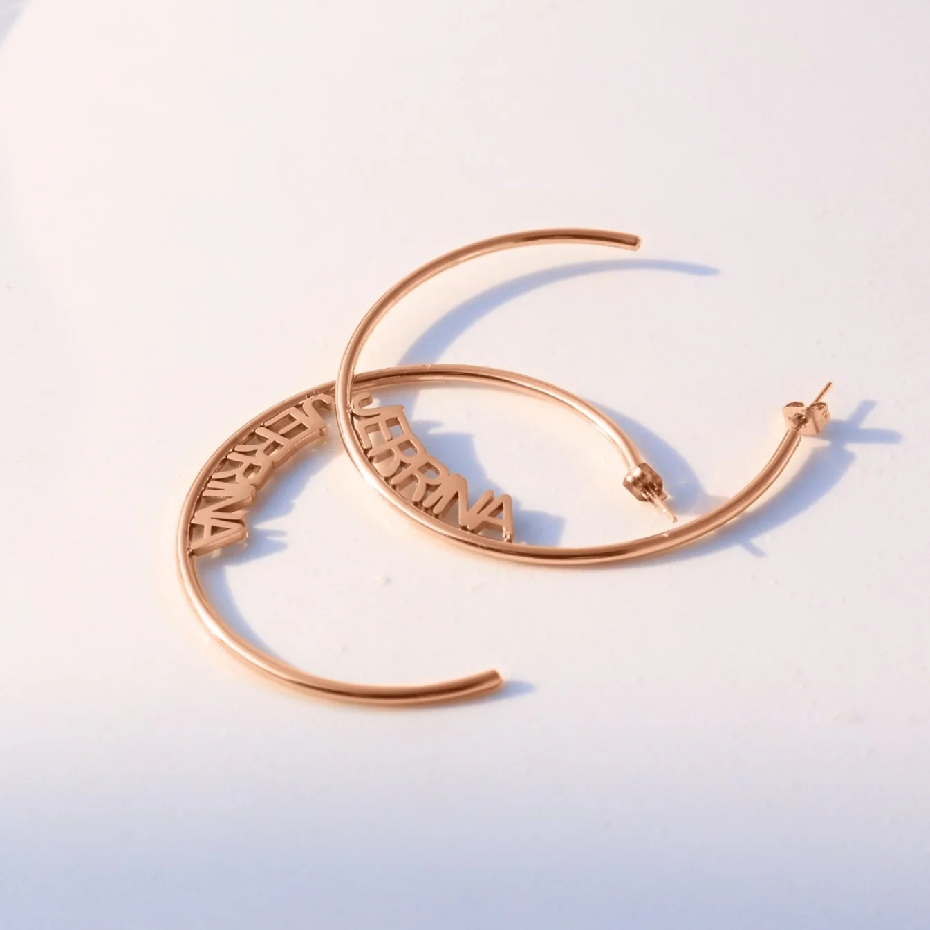 Personalized Name Hoop Earrings