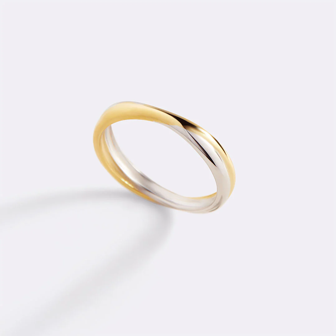 Mixed Metal Crossover Ring