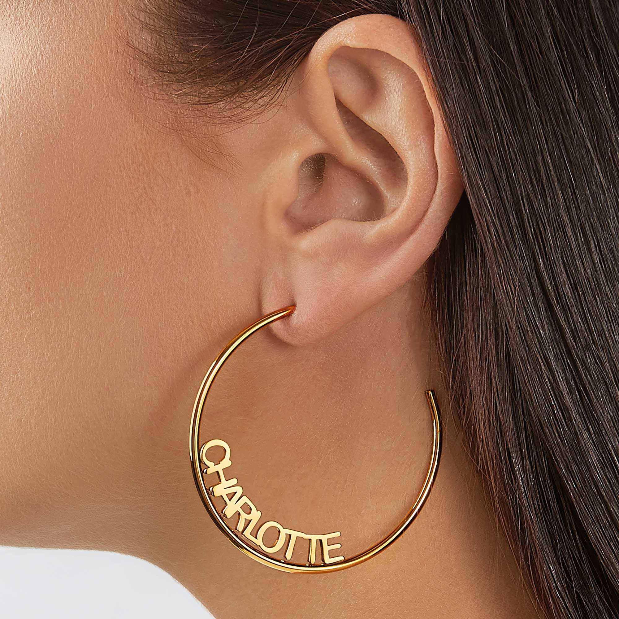 Personalized Name Hoop Earrings