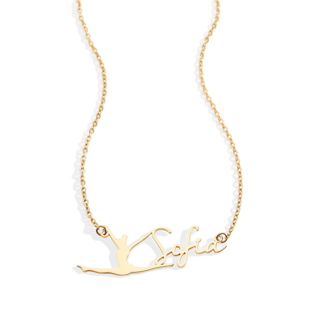 Custom Gymnast Name Pendant