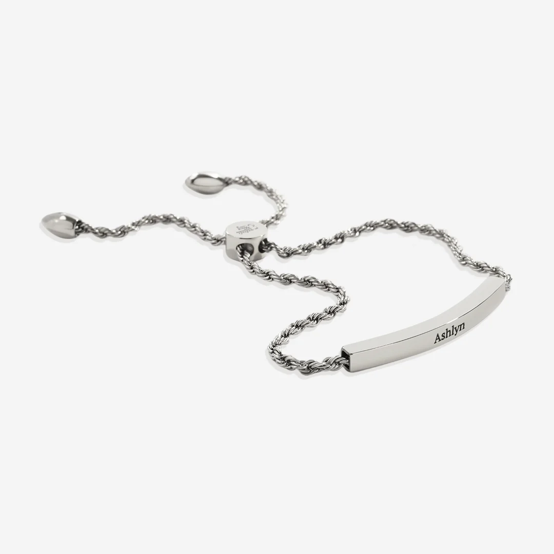 Personalized Bar Chain Bracelet