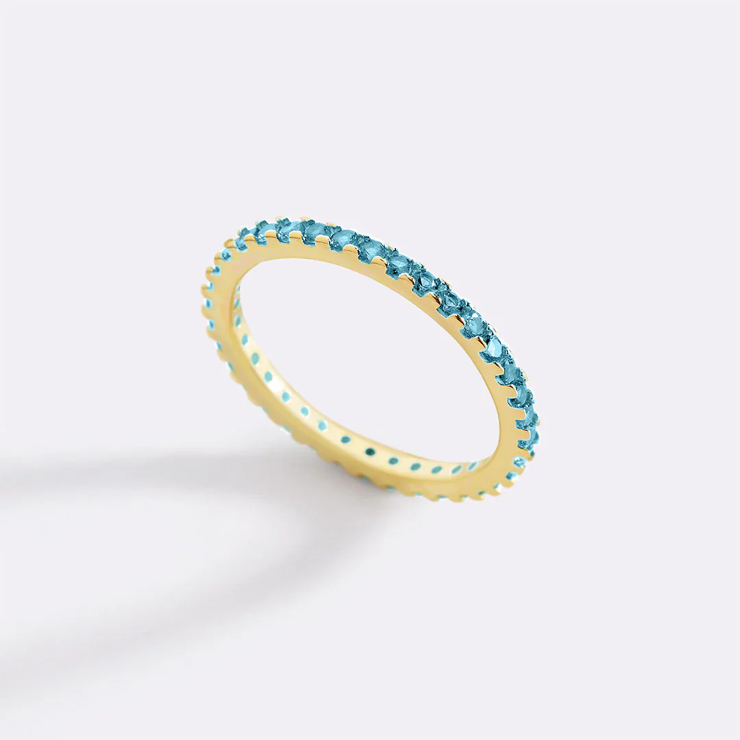 December Birthstone Eternity Stacking Ring