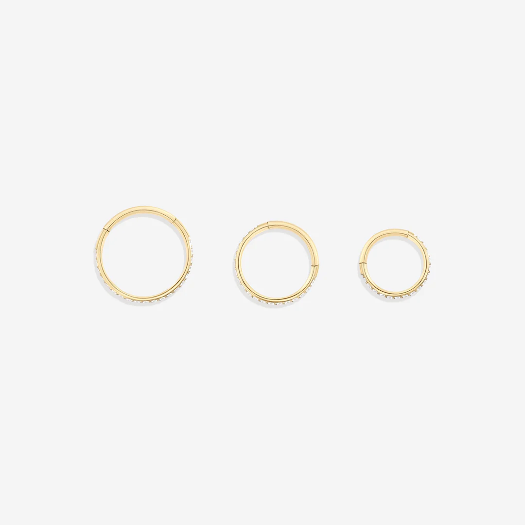 Eternity Crystal Cartilage Hoop Earrings | 16g