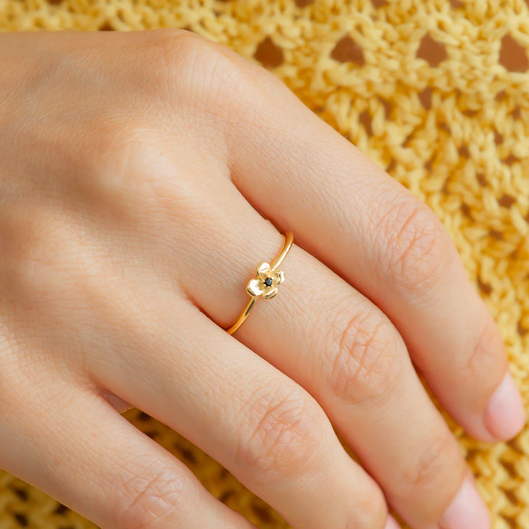 Dainty Floral Statement Ring