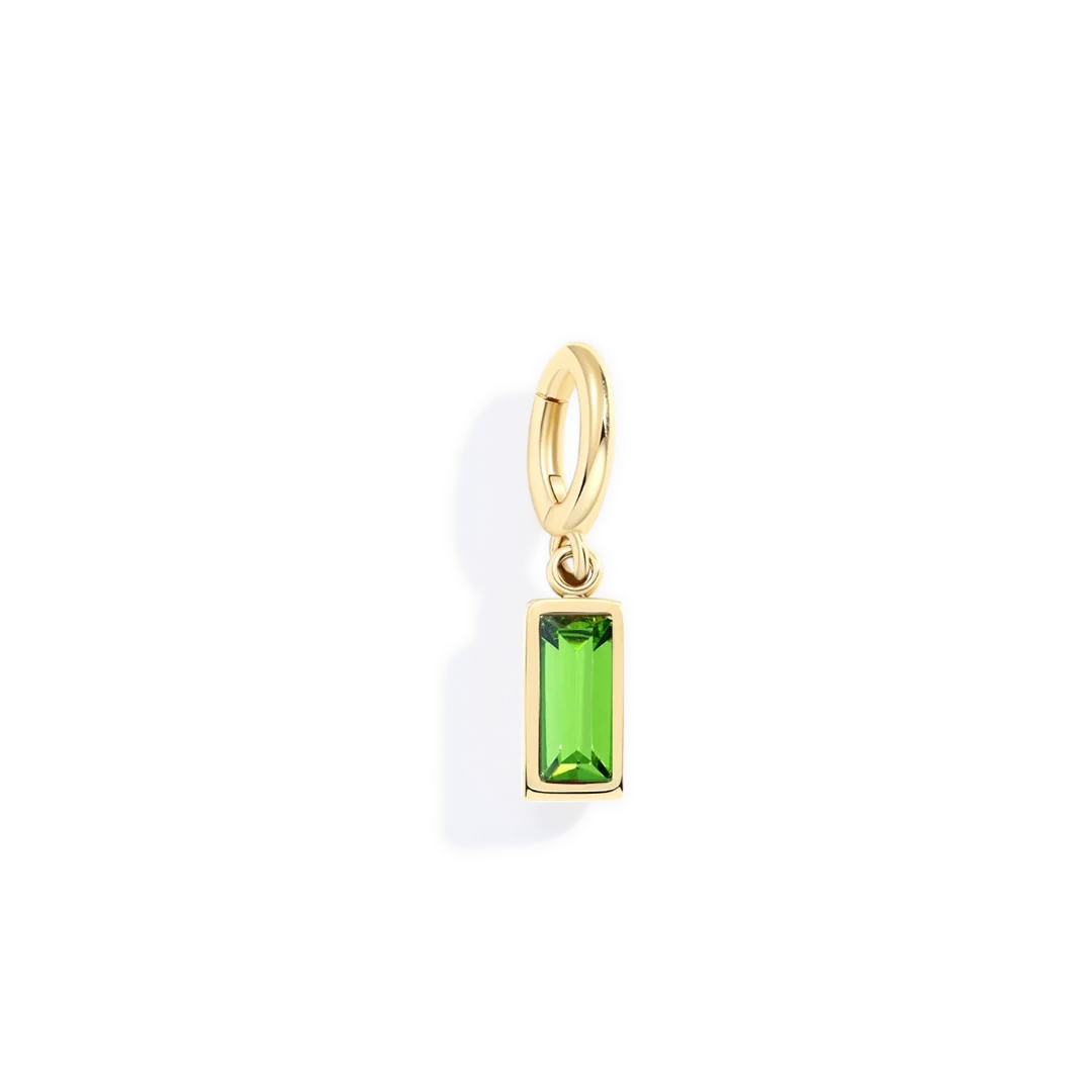 Dainty Baguette Birthstone Charm