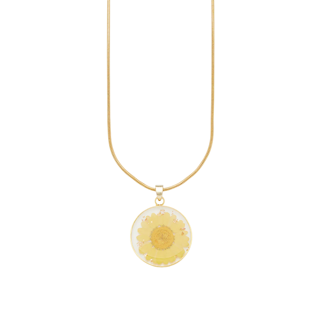 Pressed Birth Flower Necklace