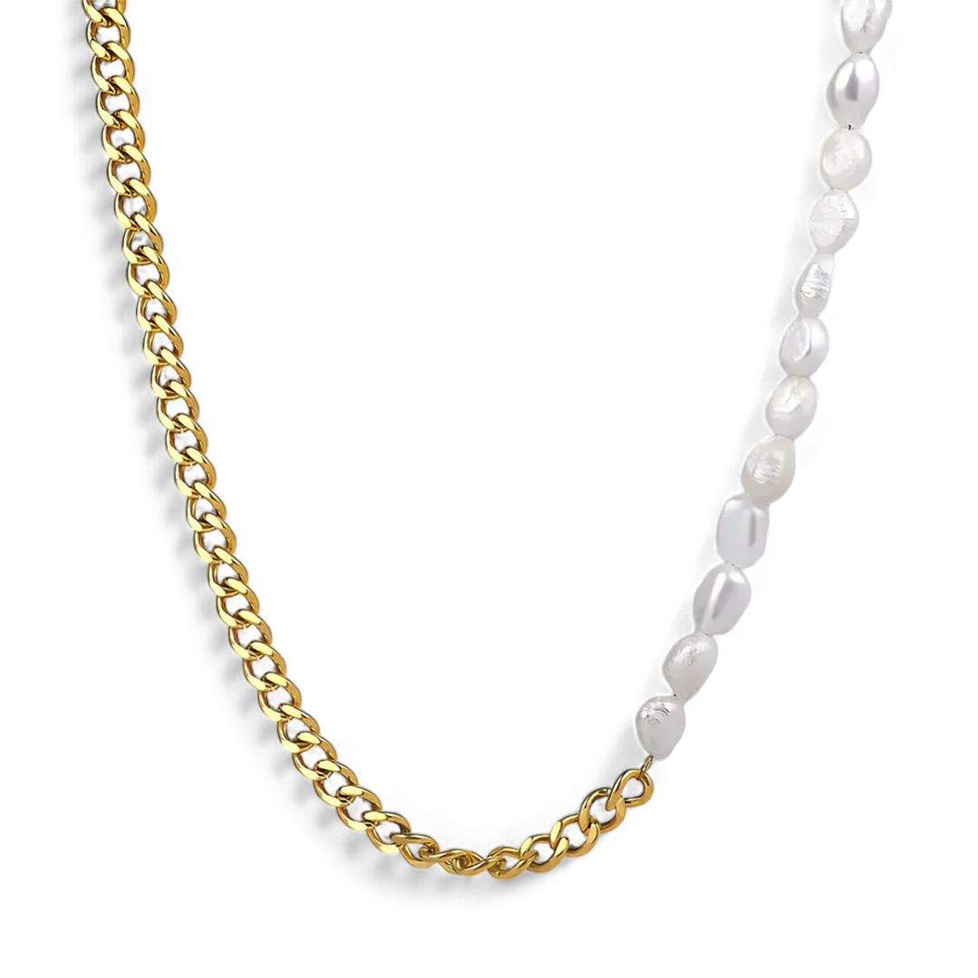 Half Chain Pearl Necklace