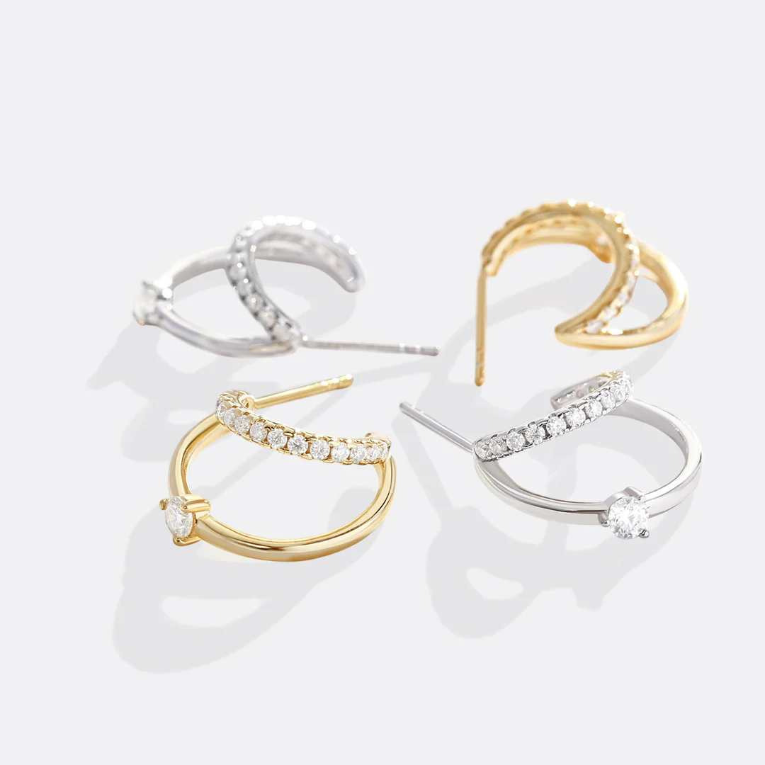 The Nova Double Hoop Earrings