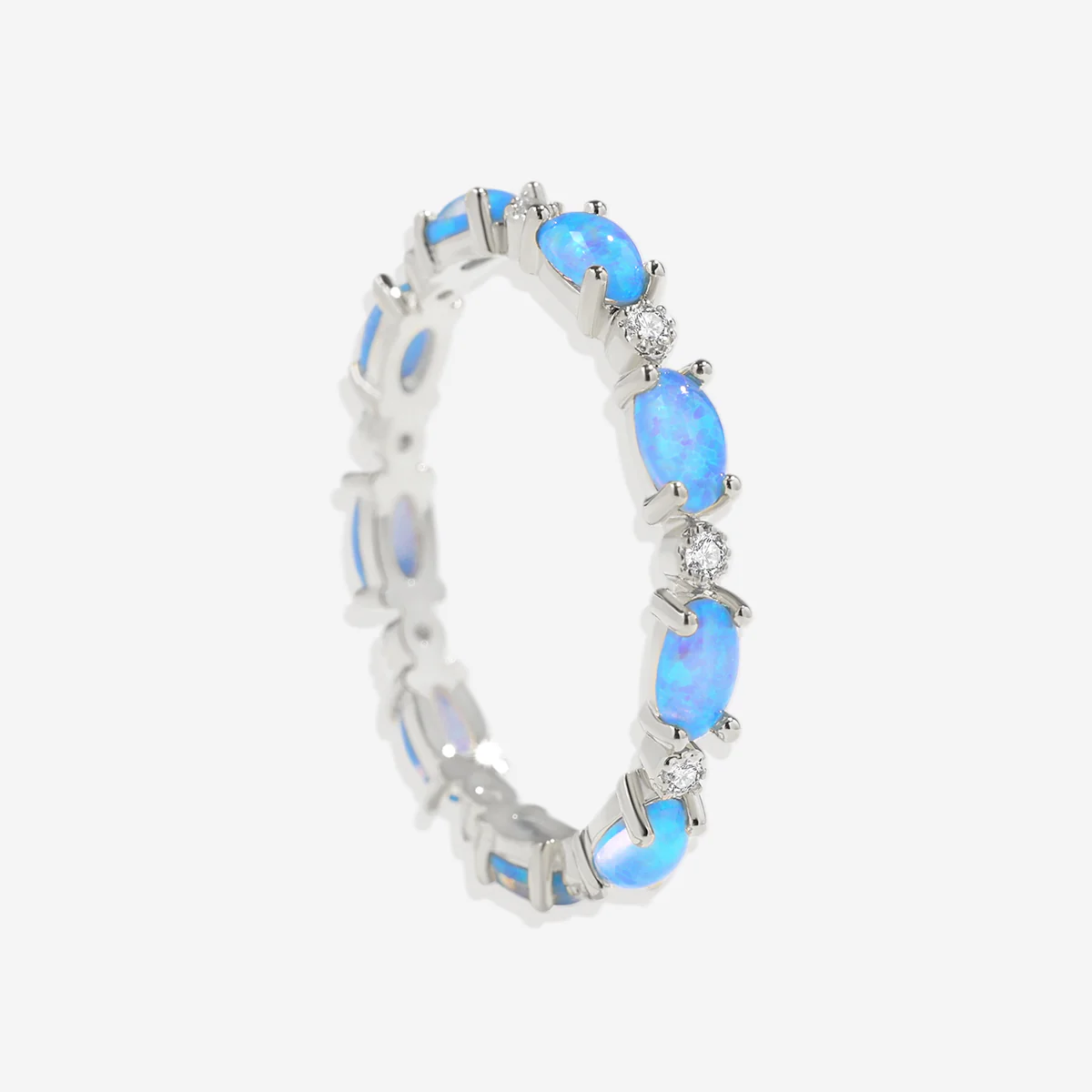 Eternity Fire Opal Ring