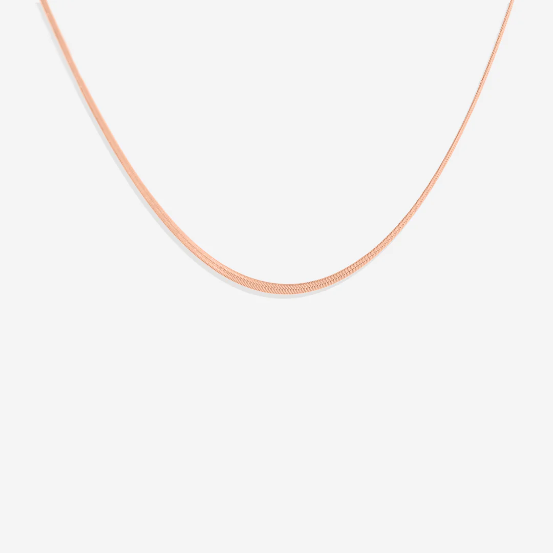 Dainty Herringbone Chain Necklace