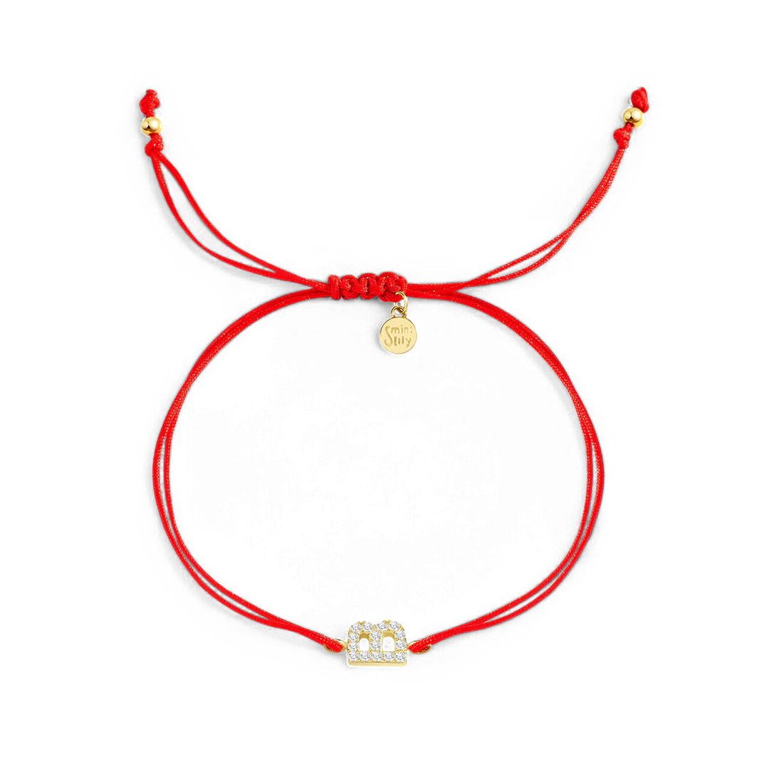 Initial String Adjustable Bracelet
