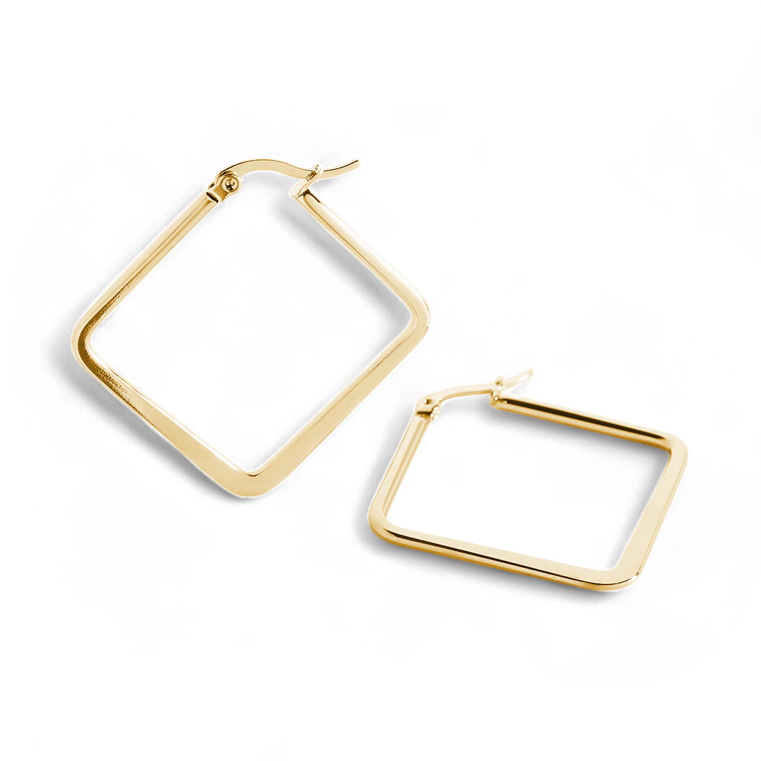 Geometric Girl Boss Hoop Earrings
