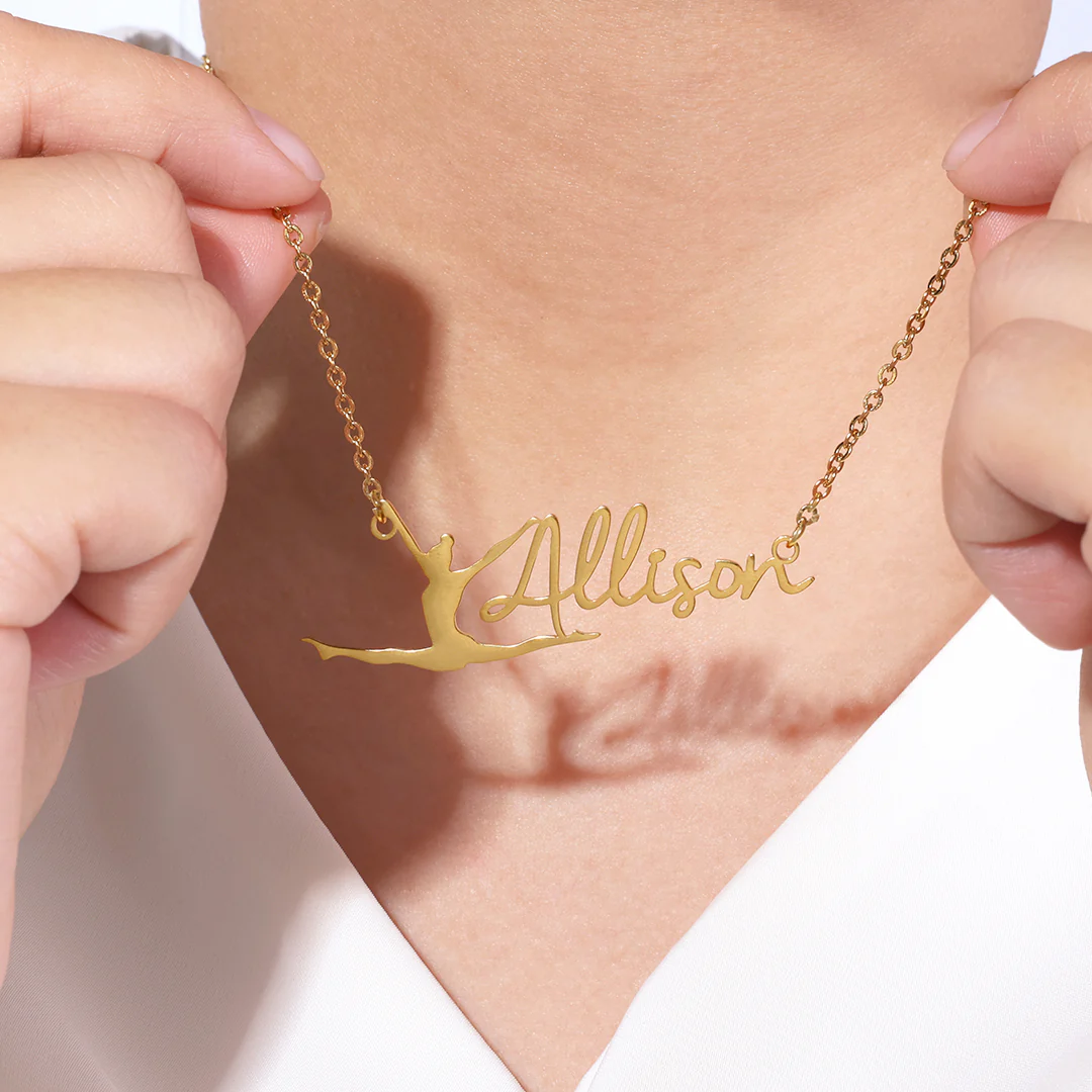 Custom Gymnast Name Pendant