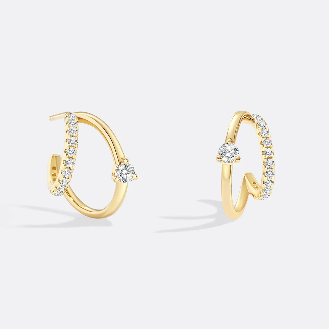 The Nova Double Hoop Earrings