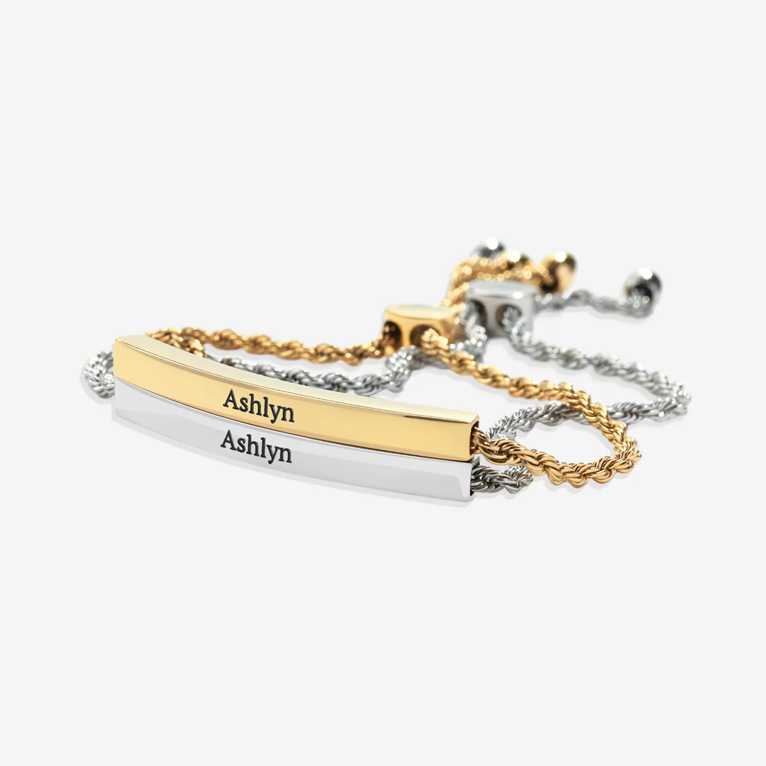 Personalized Bar Chain Bracelet