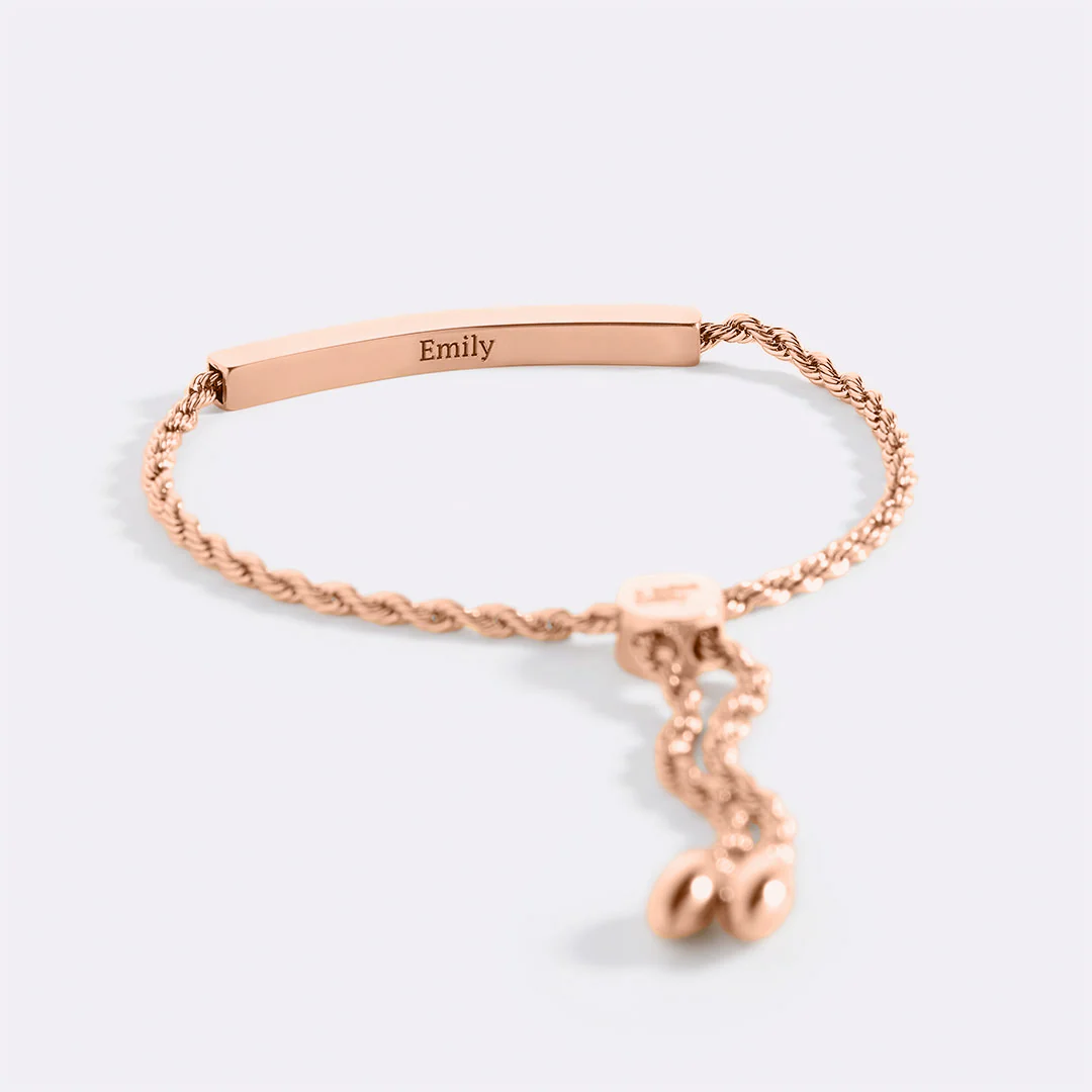 Personalized Bar Chain Bracelet