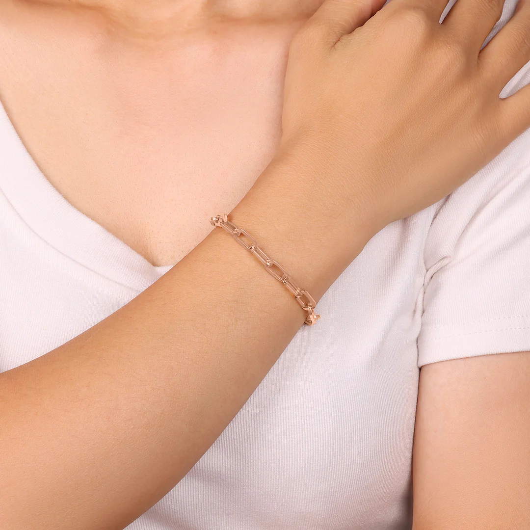 Open Link Paperclip Chain Bracelet