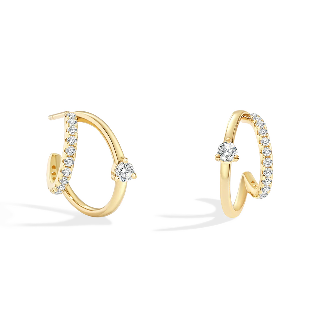 The Nova Double Hoop Earrings