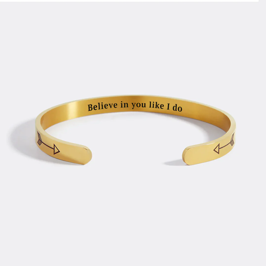 Believe in You Like I Do Cuff Bracelet
