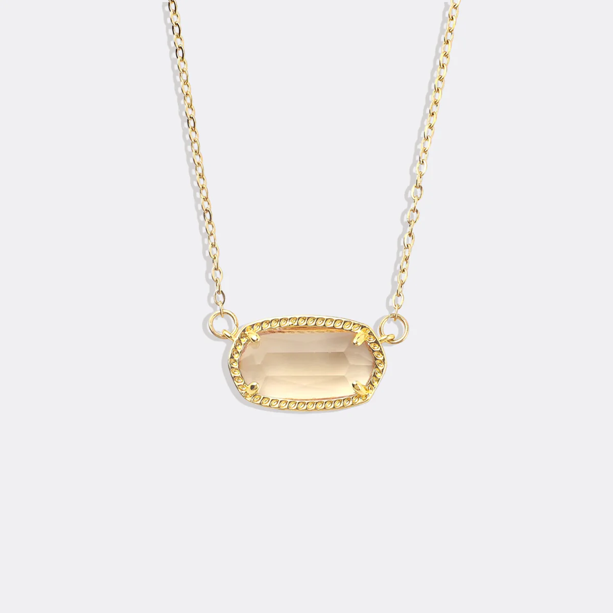 Oval Birthstone Pendant Necklace