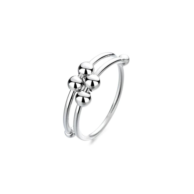 Adjustable Beaded Fidget Ring